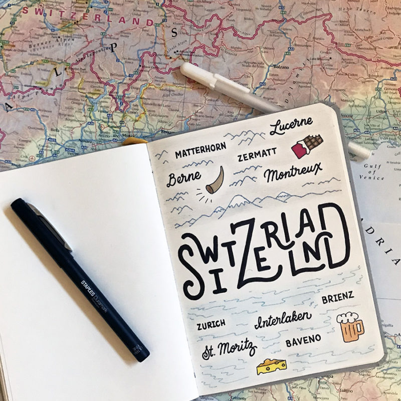 Sketchbook Lettering: Travel